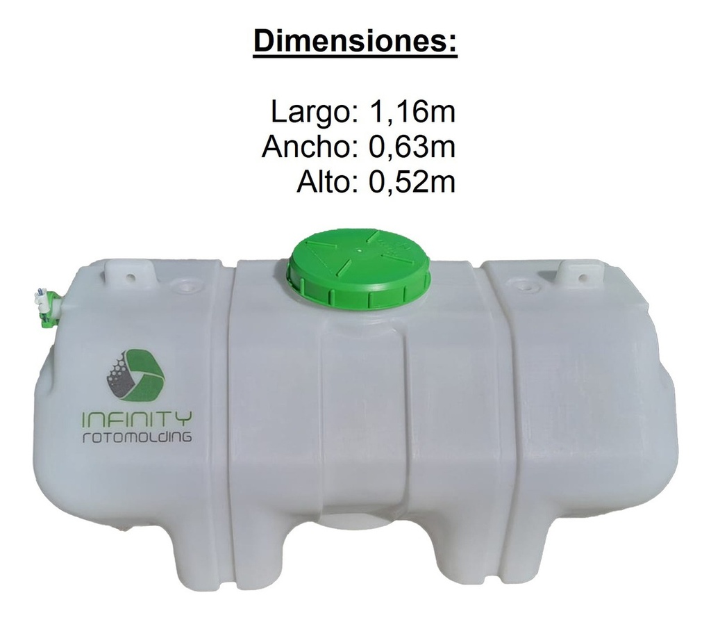 Tanque Horizontal 250l Infinity Rotomolding