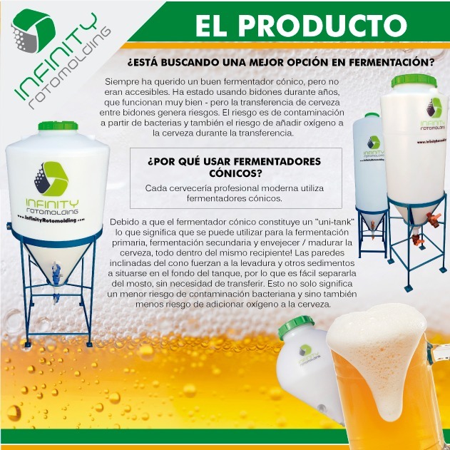 Base Fermentadores D40 De 30l A 50l Infinity Rotomolding