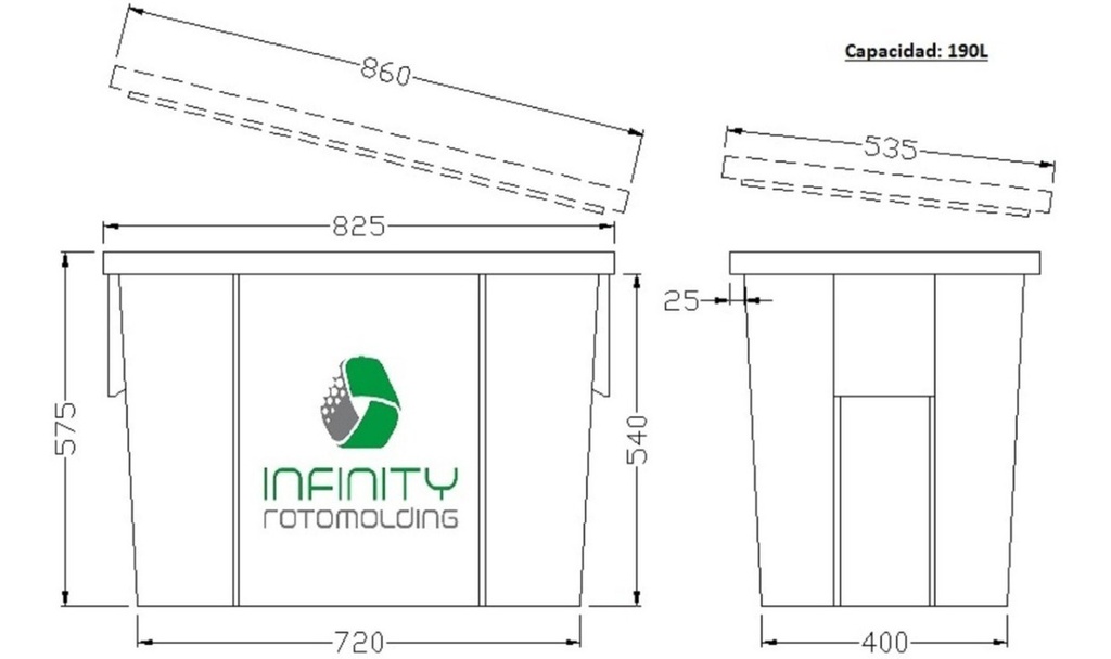 Caja Organizadora Grande 190 Litros Con Tapa