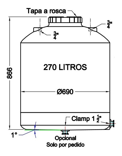 Madurador Infinity Rotomolding Clamp 270l Cerveza