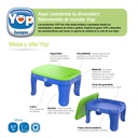 Mesa Infantil Plástico Juegos Yop