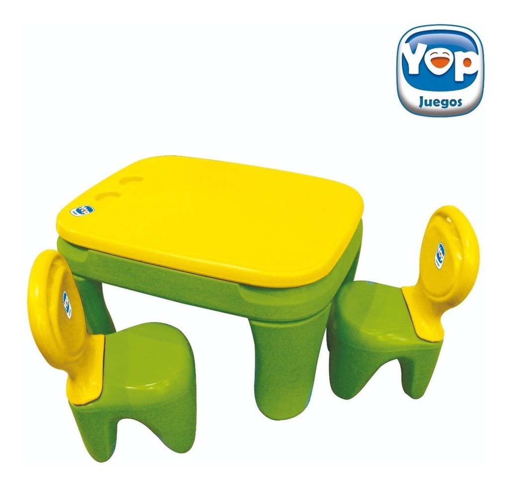 Mesa Infantil Con Sillas De Plástico Juegos Yop