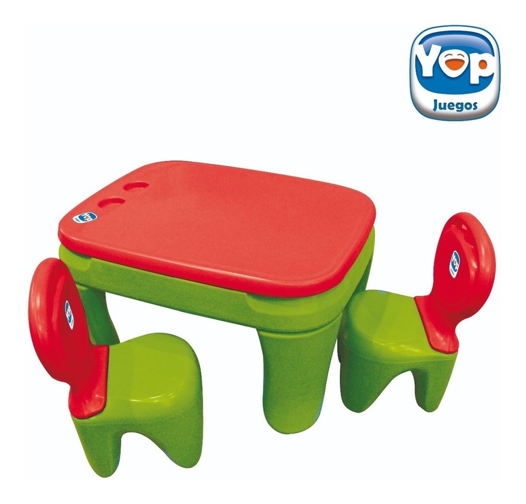 Mesa Infantil Con Sillas De Plástico Juegos Yop