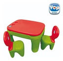 Mesa Infantil Con Sillas De Plástico Juegos Yop